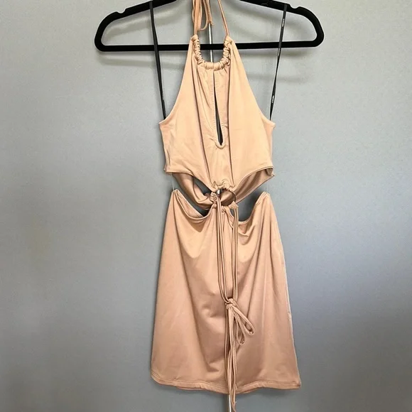 Forever 21 | Dresses | New Beige Halter Cutout Dress | Poshmark